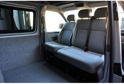 Kiravans Doppelsitzbank Drehkonsole für den VW T5/T6 (Beifahrerseite) -  BLACK TRAIL - OVERLANDING